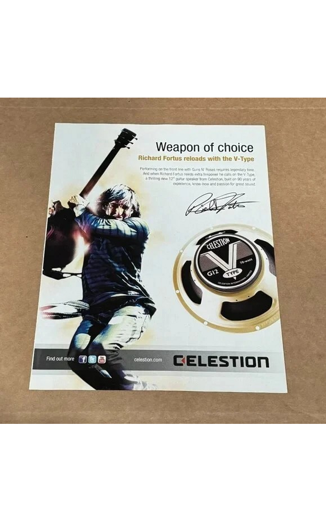 CELESTION SPEAKERS - Richard Fortus of Guns N' Roses - 2014 Print Advertisement