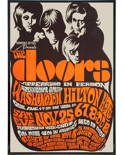 The Doors at Hilton 1967 Show Poster Print