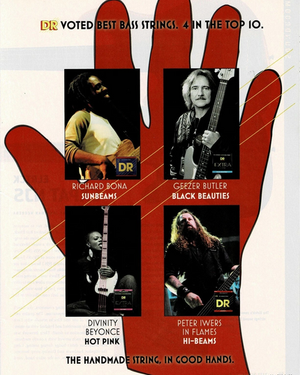 BONA / GEEZER BUTLER / DIVINITY ROXX / PETER IWERS - DR Strings - 2009 Print Ad