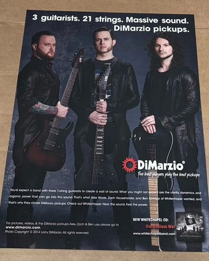 Whitechapel - DiMarzio Pickups - 2014 Print Advertisement