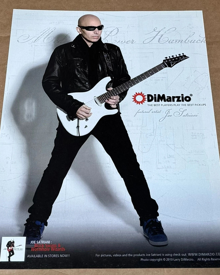 DiMarzio Pickups - JOE SATRIANI - 2010 Print Advertisement