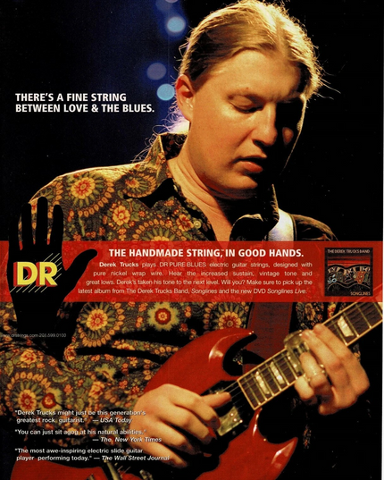 DR Strings - DEREK TRUCKS - 2007 Print Advertisement