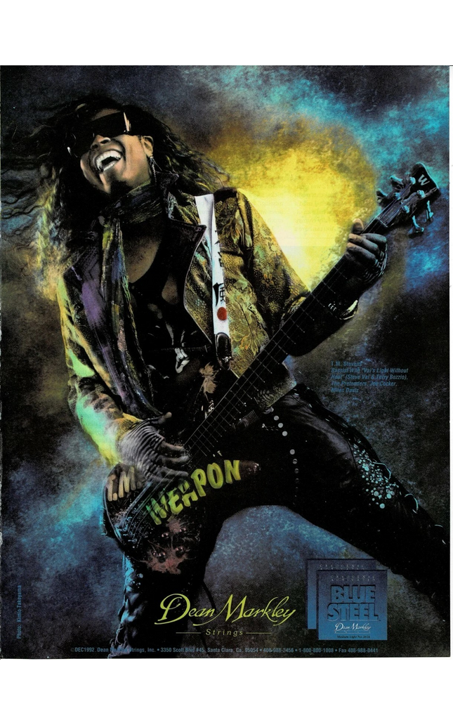 TM Stevens - Dean Markley Strings - 1993 Print Ad