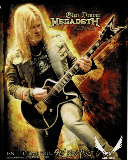 DEAN GUITARS - GLEN DROVER of MEGADETH - 2007 Print Ad