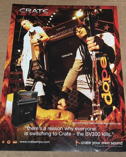 Virus & Edsel of Dope - CRATE AMPS - 2004 Print Ad