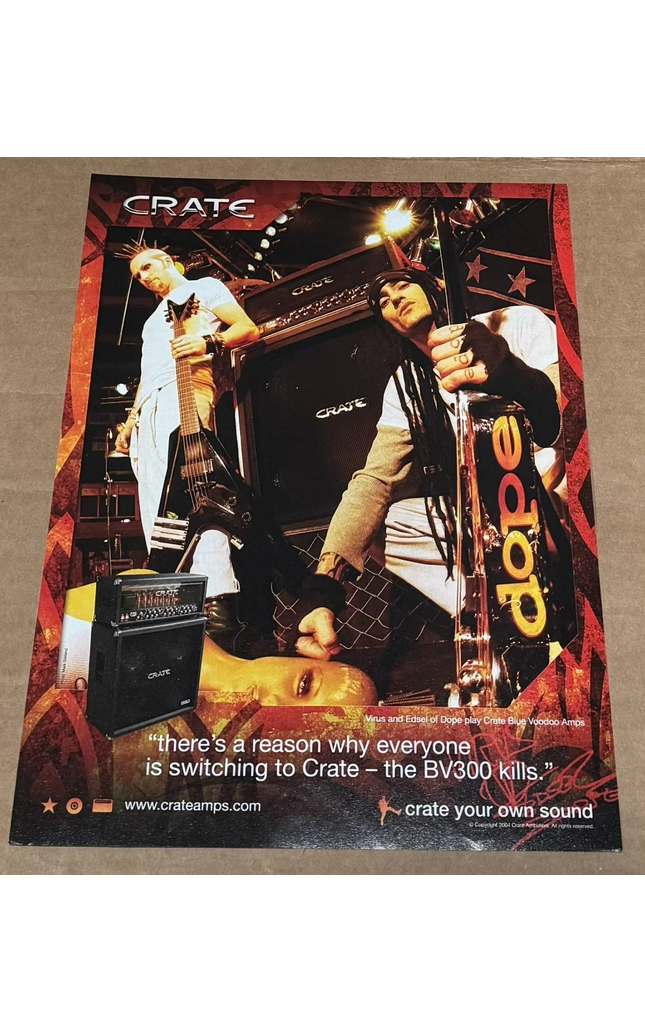 Virus & Edsel of Dope - CRATE AMPS - 2004 Print Ad
