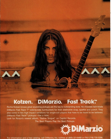 DiMarzio Pickups - Richie Kotzen - 1993 Print Advertisement