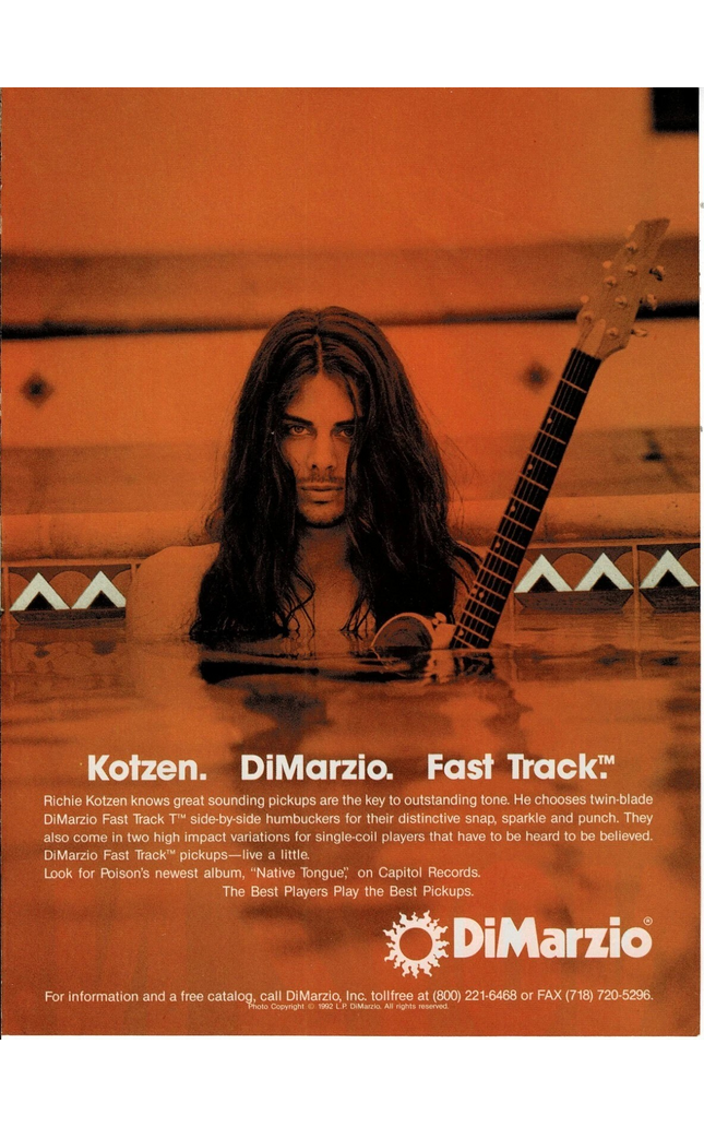 DiMarzio Pickups - Richie Kotzen - 1993 Print Advertisement