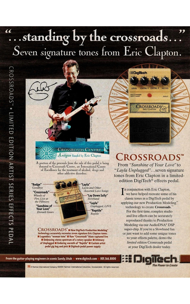 Eric Clapton - Crossroads - DigiTech - 2004 Print Advertisement