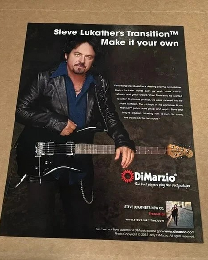 DiMarzio Pickups - STEVE LUKATHER - 2014 Print Advertisement