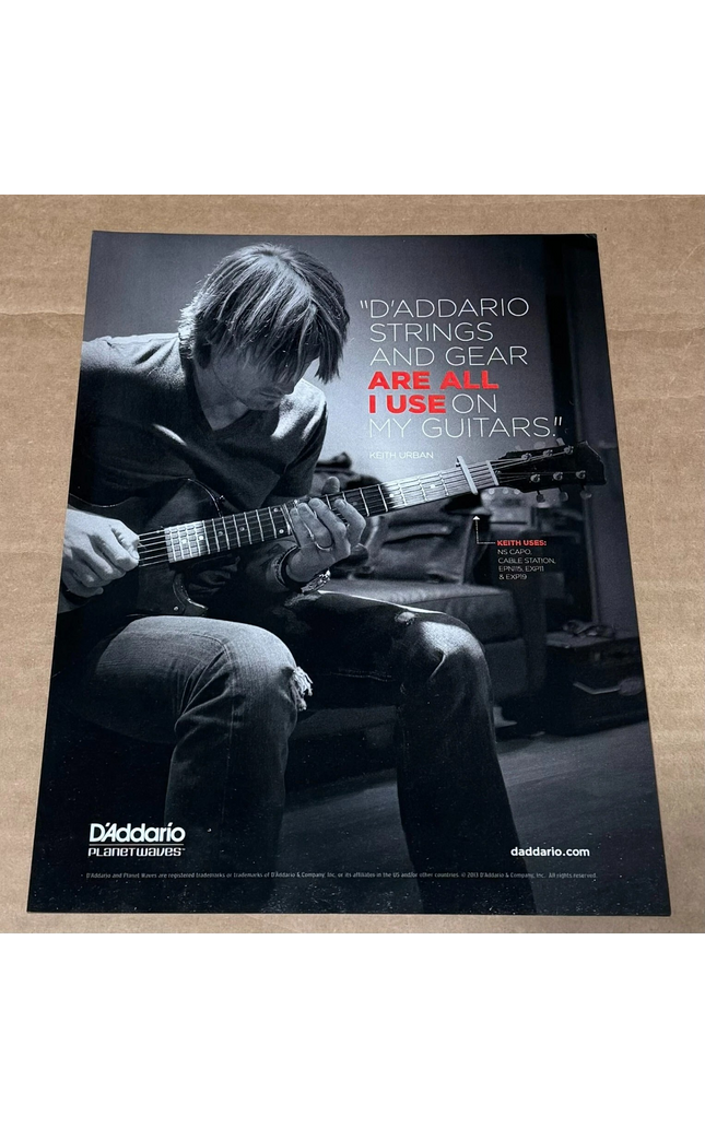 D'Addario Strings - KEITH URBAN - 2013 Print Advertisement