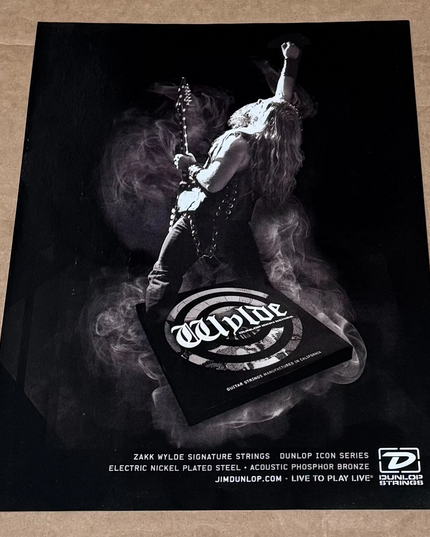 Dunlop - ZAKK WYLDE of BLACK LABEL SOCIETY OZZY - 2007 Print Advertisement