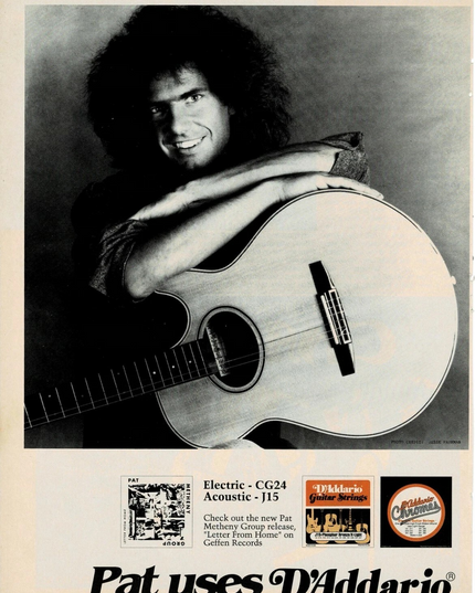 D'Addario Strings - PAT METHENY - 1990 Print Advertisement