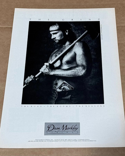 Eric Struthers of Neville Brothers - Dean Markley - 1991 Print Advertisement