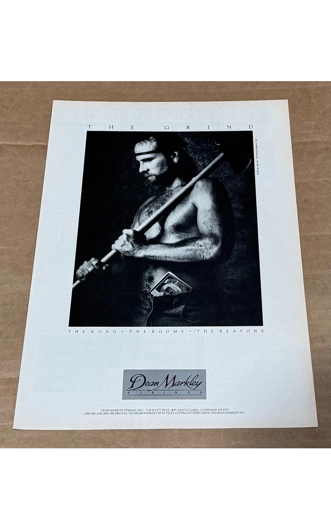 Eric Struthers of Neville Brothers - Dean Markley - 1991 Print Advertisement