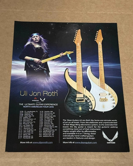 ULI JON ROTH of THE SCORPIONS - DEAN GUITARS - 2016 Print Ad
