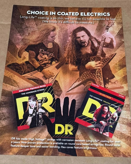 DIMEBAG DARRELL & ALEXI LAIHO of CHILDREN of BODOM - DR Strings - 2009 Print Ad