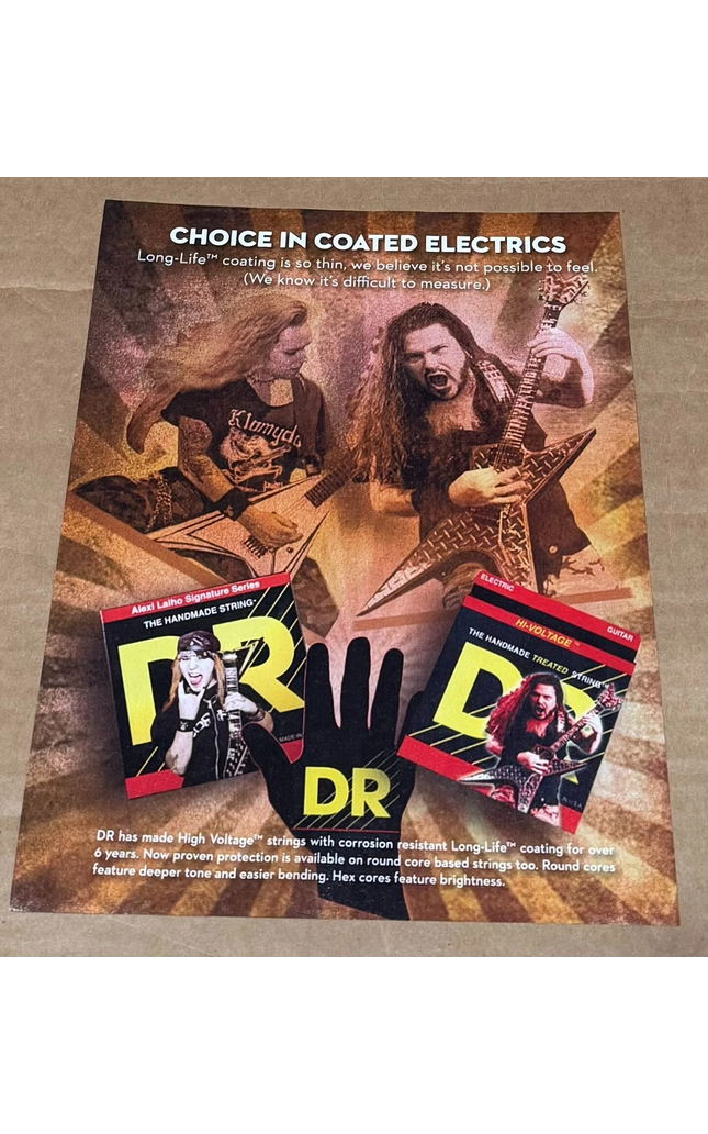 DIMEBAG DARRELL & ALEXI LAIHO of CHILDREN of BODOM - DR Strings - 2009 Print Ad
