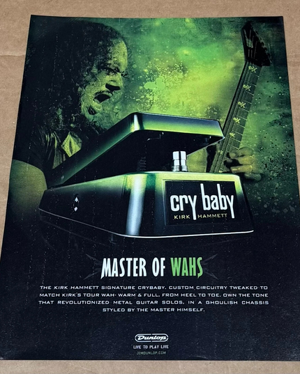 Kirk Hammett of Metallica - Dunlop - 2009 Print Advertisement