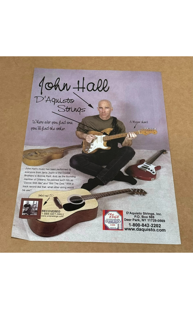 John Hall - D'Aquisto Strings - 1999 Print Advertisement