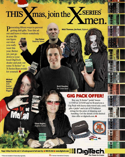 Slipknot / Glenn Hughes / Michael Amott - DigiTech - 2005 Print Advertisement