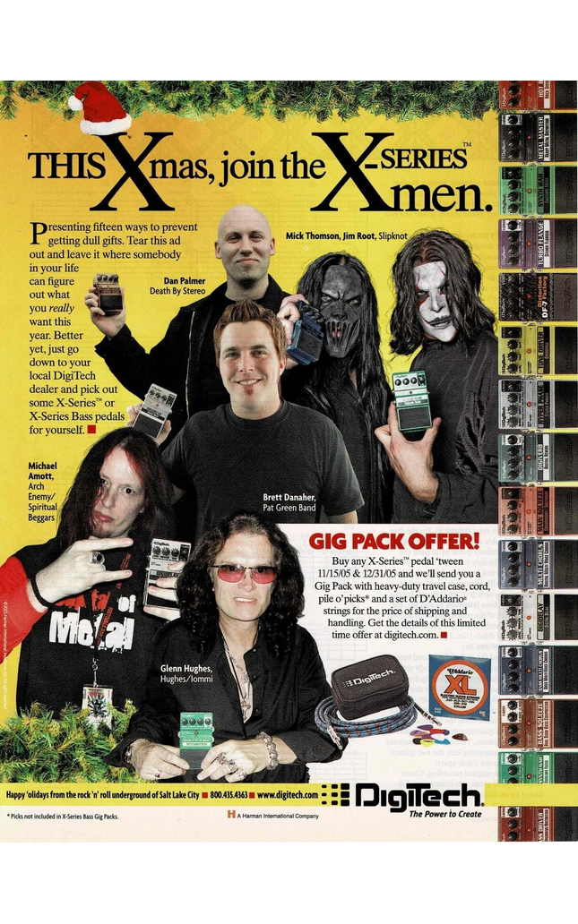 Slipknot / Glenn Hughes / Michael Amott - DigiTech - 2005 Print Advertisement