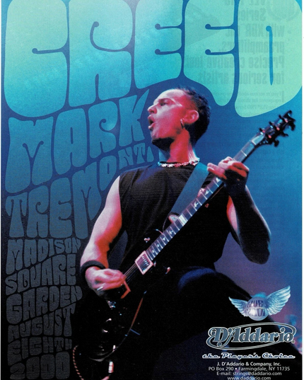 D'Addario Strings - MARK TREMONTI of CREED - 2000 Print Advertisement