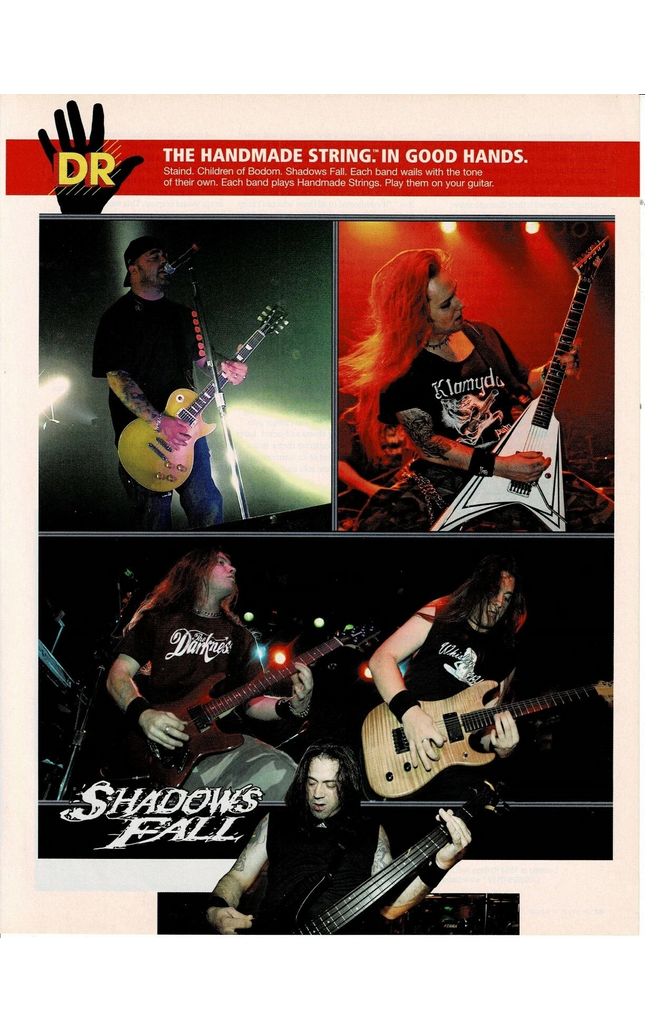 DR Strings - STAIND / SHADOWS FALL / CHILDREN OF BODOM - 2006 Print Ad