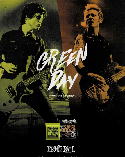 Billie Joe Armstrong & Mike Dirnt of Green Day - Ernie Ball - 2017 Print Ad