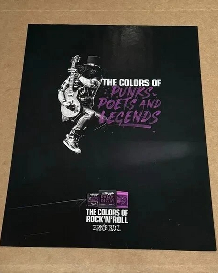 SLASH of Guns N' Roses / Velvet Revolver - Ernie Ball - 2018 Print Advertisement