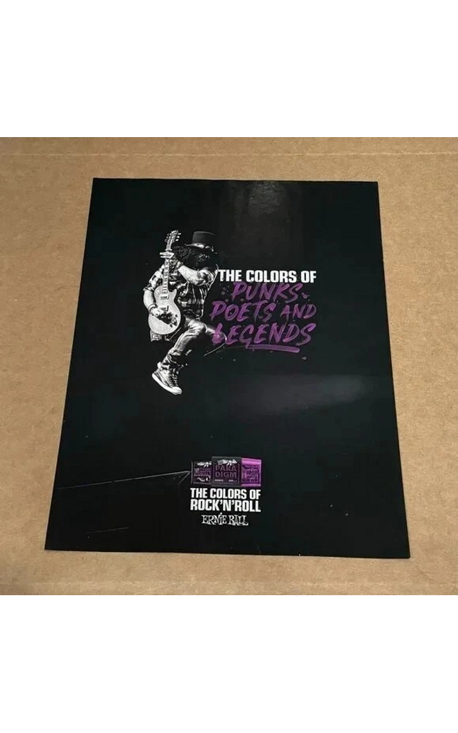 SLASH of Guns N' Roses / Velvet Revolver - Ernie Ball - 2018 Print Advertisement