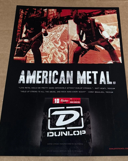 Dunlop - MATT HEAFY & COREY BEAULIEU of TRIVIUM - 2008 Print Ad