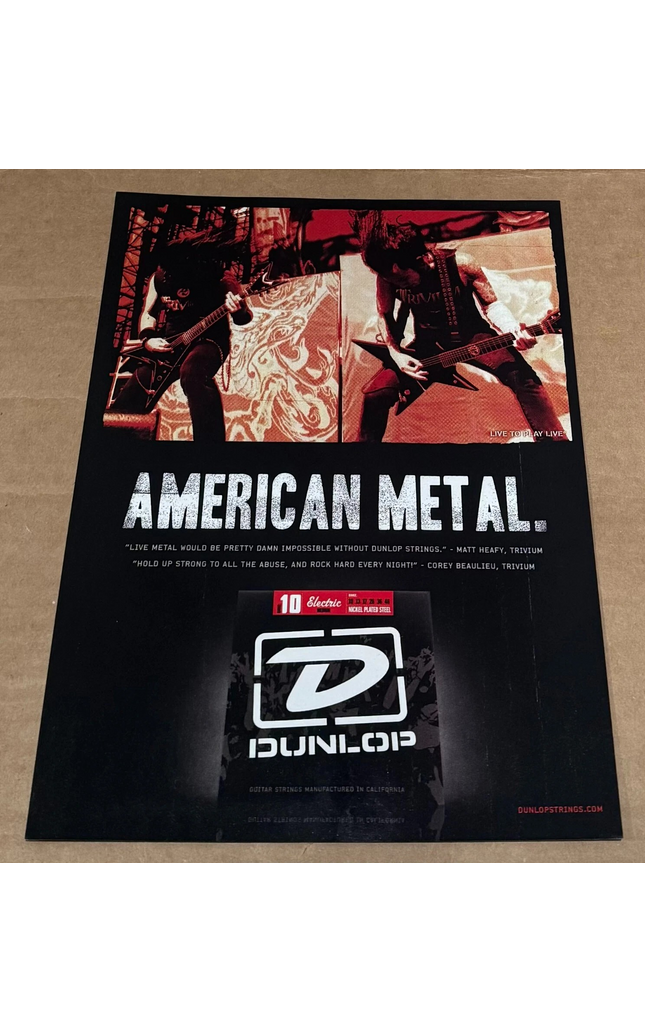 Dunlop - MATT HEAFY & COREY BEAULIEU of TRIVIUM - 2008 Print Ad