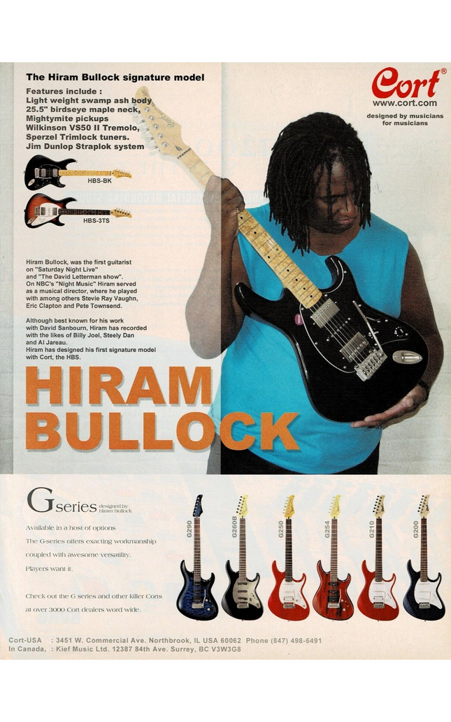 HIRAM BULLOCK - Cort Guitars - 2003 Print Ad