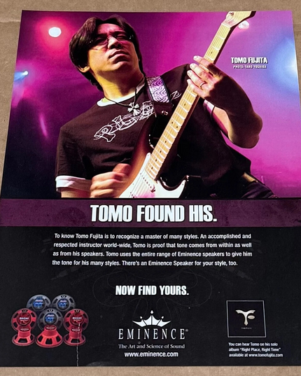 TOMO FUJITA - Eminence Speakers - 2008 Print Ad