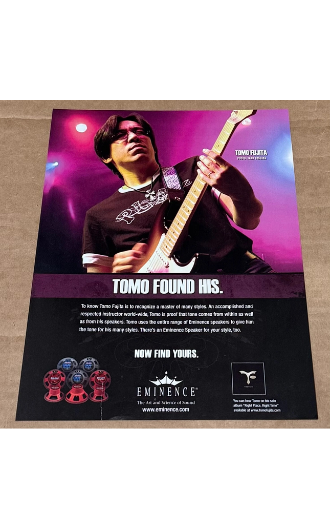 TOMO FUJITA - Eminence Speakers - 2008 Print Ad