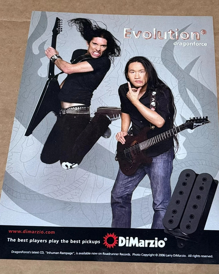 Dragonforce - DiMarzio Pickups - 2007 Print Advertisement