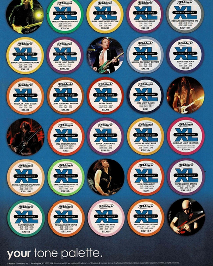 COLLEN / HAMMETT / SCHON / SATRIANI - D'Addario Strings - 2010 Print Ad