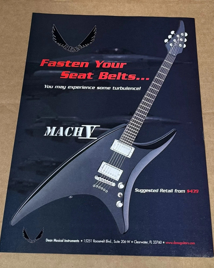 DEAN GUITARS - MACH V - 2000 Print Advertisement