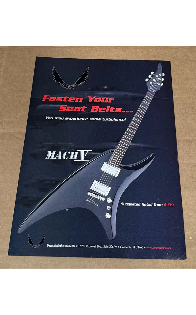 DEAN GUITARS - MACH V - 2000 Print Advertisement