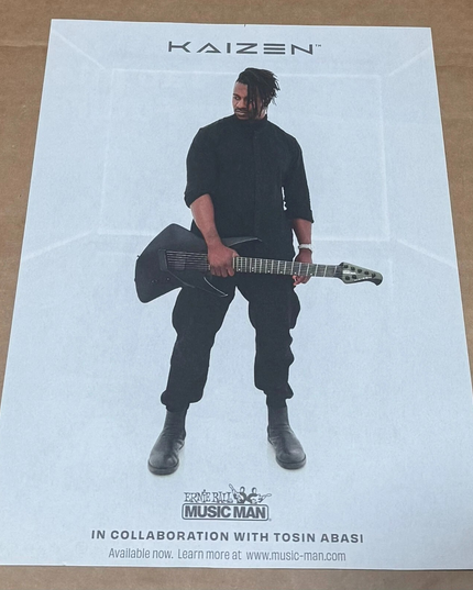 TOSIN ABASI - Ernie Ball / MUSIC MAN KAIZEN - 2022 Print Ad