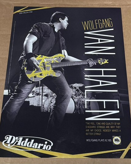 WOLFGANG VAN HALEN - D'Addario Strings - 2012 Print Advertisement