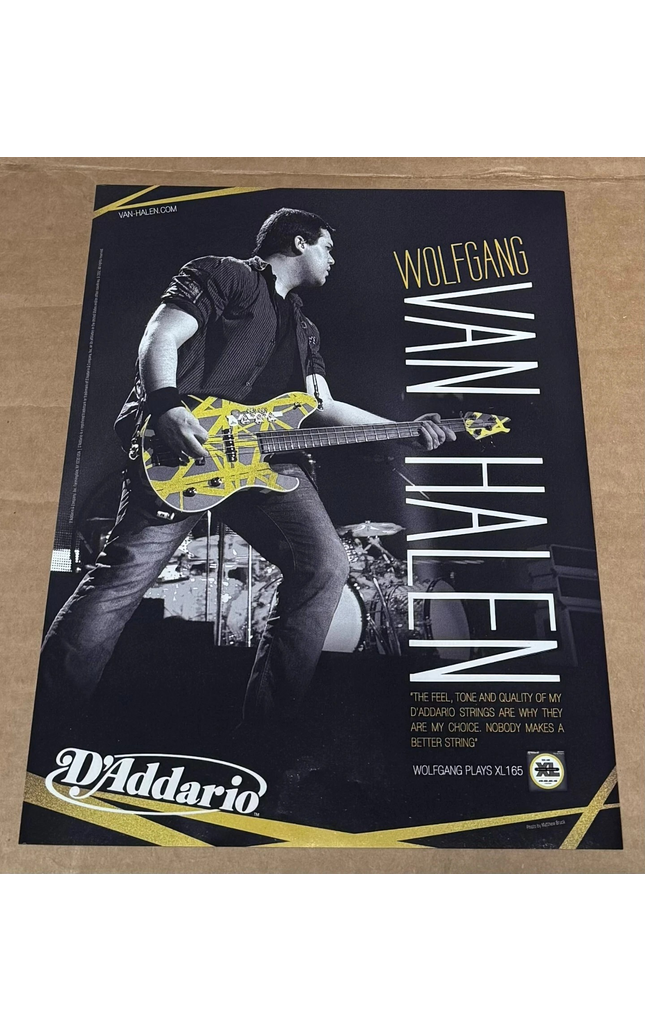 WOLFGANG VAN HALEN - D'Addario Strings - 2012 Print Advertisement