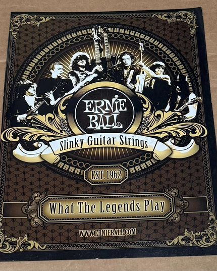 Ernie Ball - CLAPTON / ANGUS YOUNG / SLASH / PAGE / BECK - 2011 Print Ad