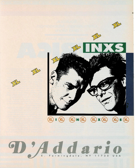 D'Addario Strings - INXS - 1988 Print Advertisement