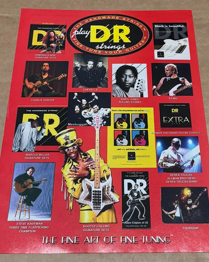 DR Strings - DIMEBAG / BOOTSY / CHEVELLE / STING / DARRYL JONES - 2004 Print Ad