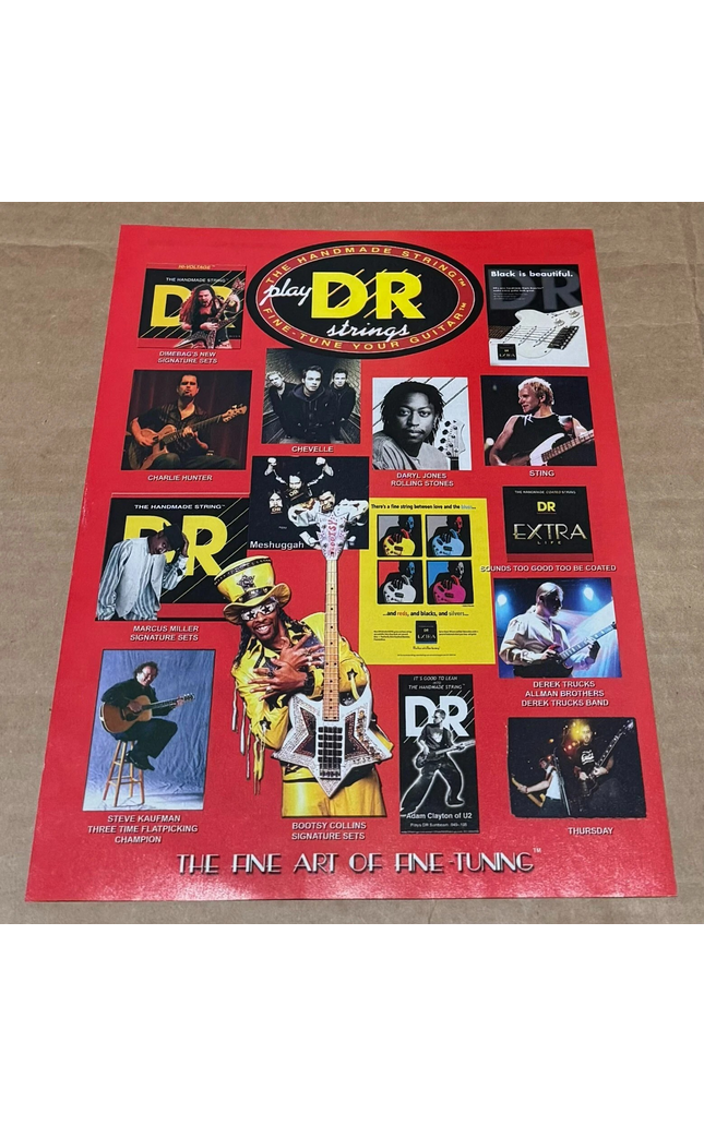 DR Strings - DIMEBAG / BOOTSY / CHEVELLE / STING / DARRYL JONES - 2004 Print Ad