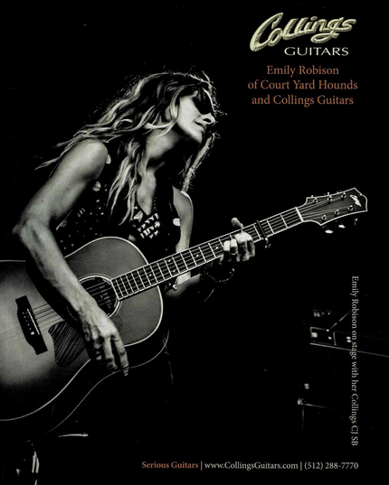 Emily Robison of Court Yard Hounds - Collings Guitars - 2014 Print Advertisement