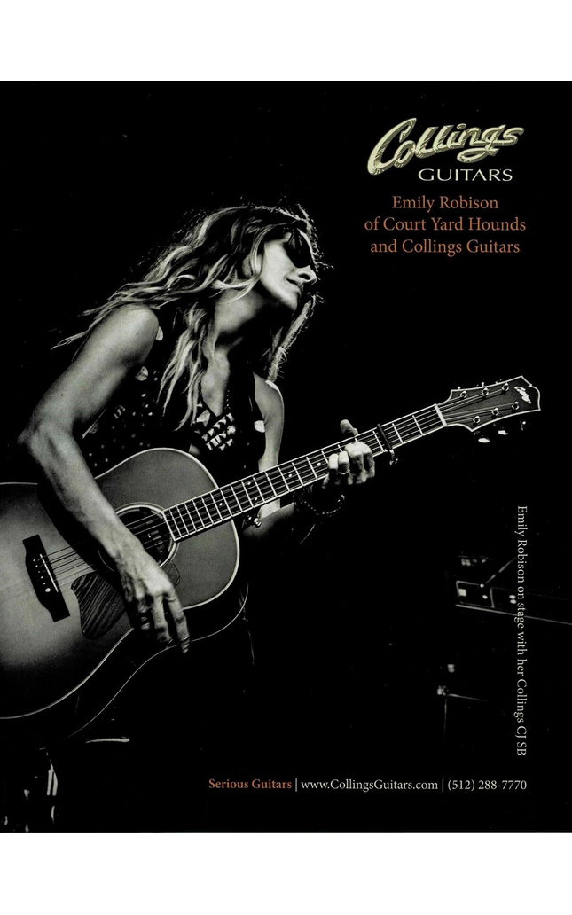 Emily Robison of Court Yard Hounds - Collings Guitars - 2014 Print Advertisement