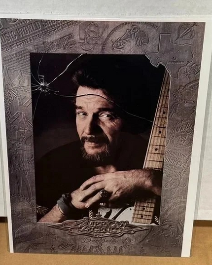 Waylon Jennings - Dean Markley Strings - 1995 Print Advertisement